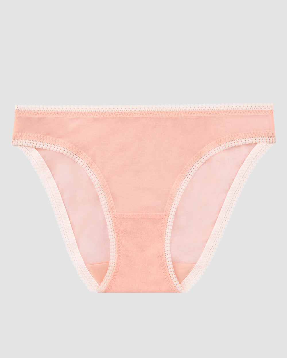 Peach Pearl Gossamer Mesh Hip Bikini Underwear 