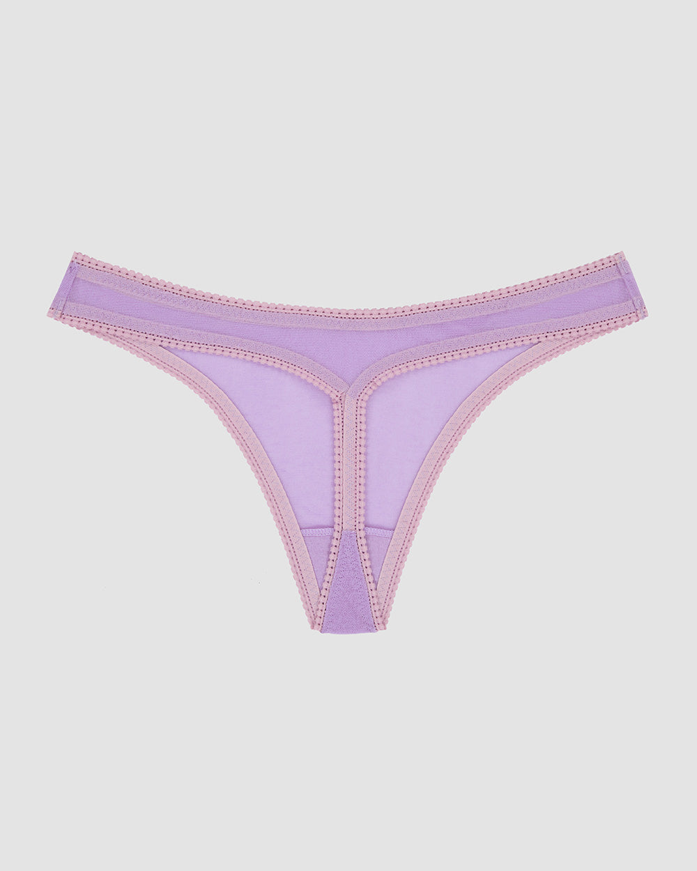 A Gossamer Mesh Hip G Thong Underwear - Rich Lavender back view
