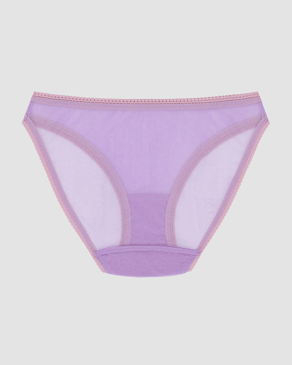 A Gossamer Mesh Hip Underwear - Rich Lavender back view