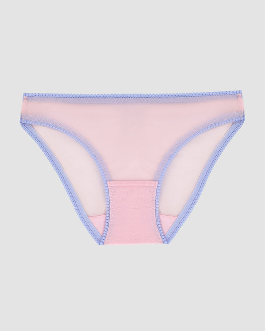 A Gossamer Mesh Hip Bikini Underwear - Pink Dream The Front View