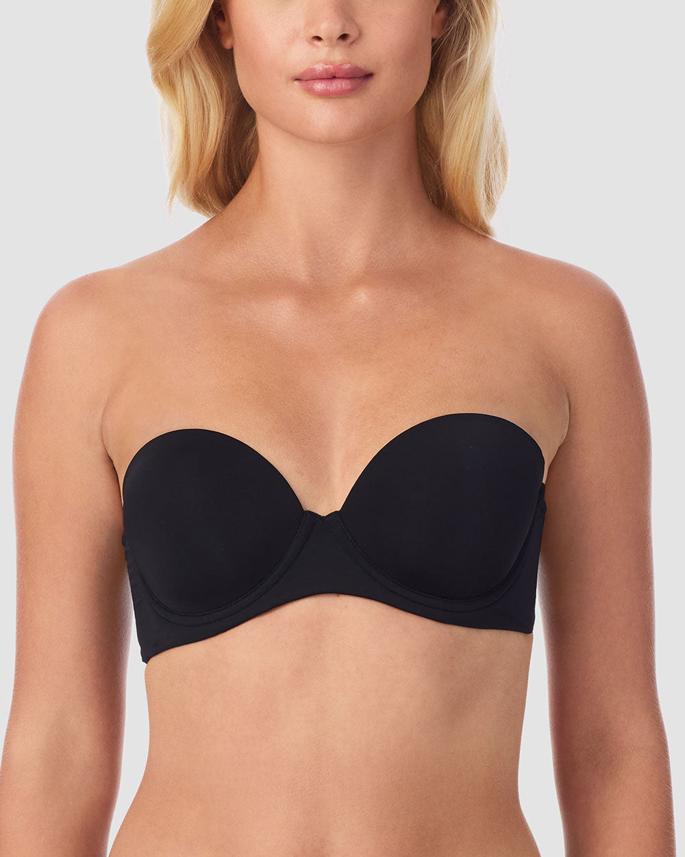 Sleek Micro Strapless Plunge - Black