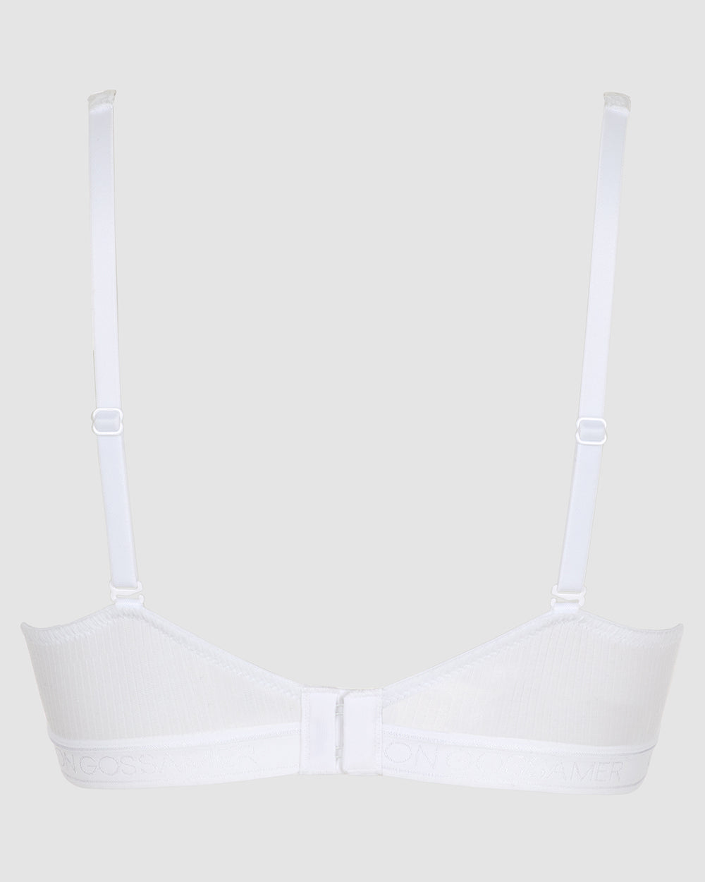 A  white Cabana Cotton Rib Plunge Bralette