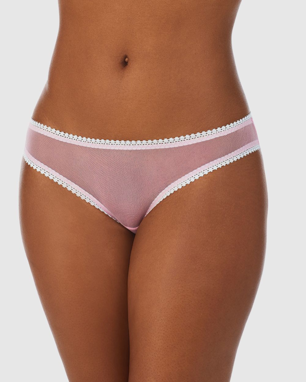 Gossamer Mesh Hip G Thong Underwear - Orchid Smoke