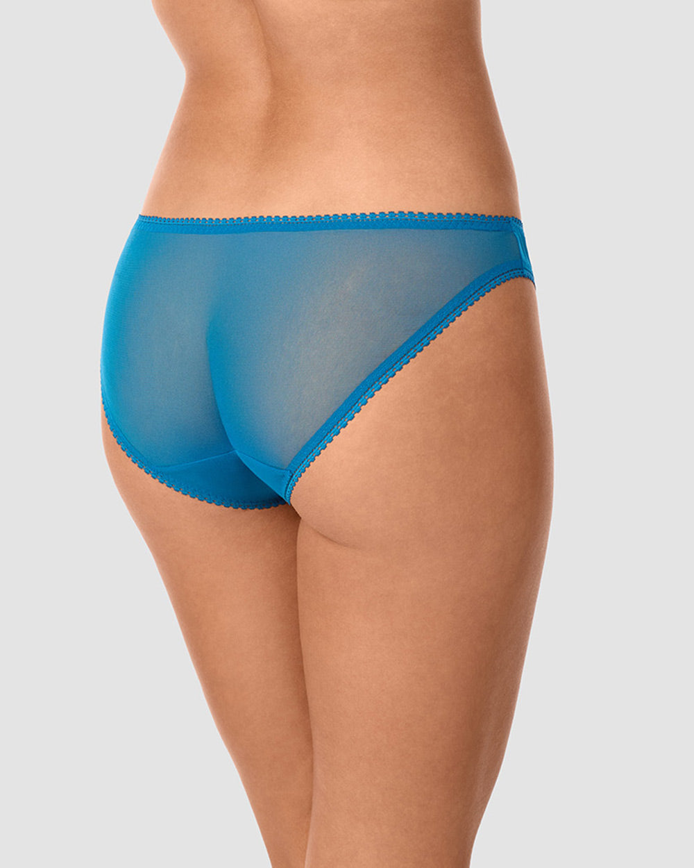 A lady wearing shifting tide Gossamer Mesh Hip Bikini Underwear