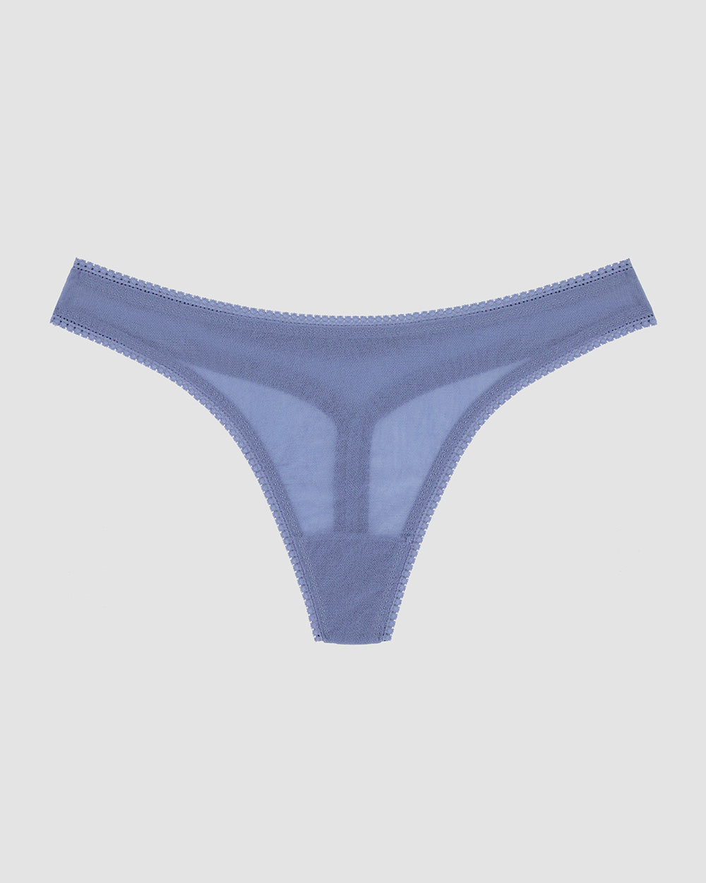 Gossamer Mesh Hip G Thong Underwear - Country Blue