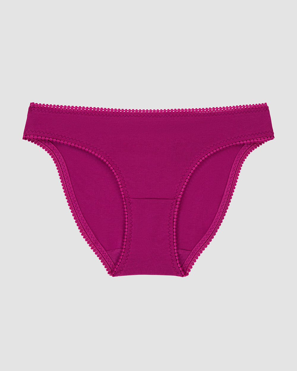 Cabana Cotton Hip Bikini Underwear - Red Violet 
