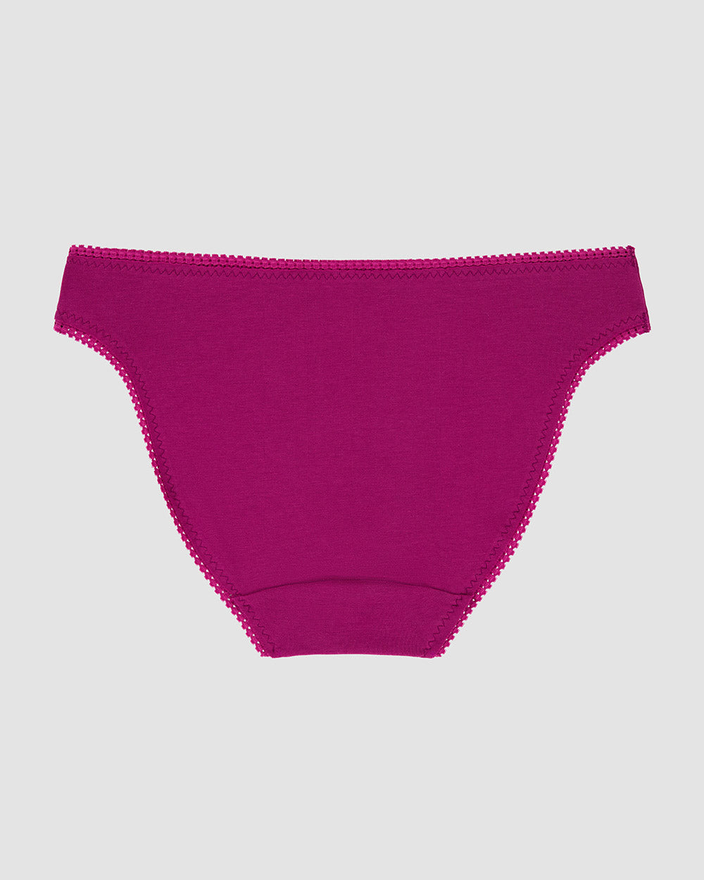Cabana Cotton Hip Bikini Underwear - Red Violet back view