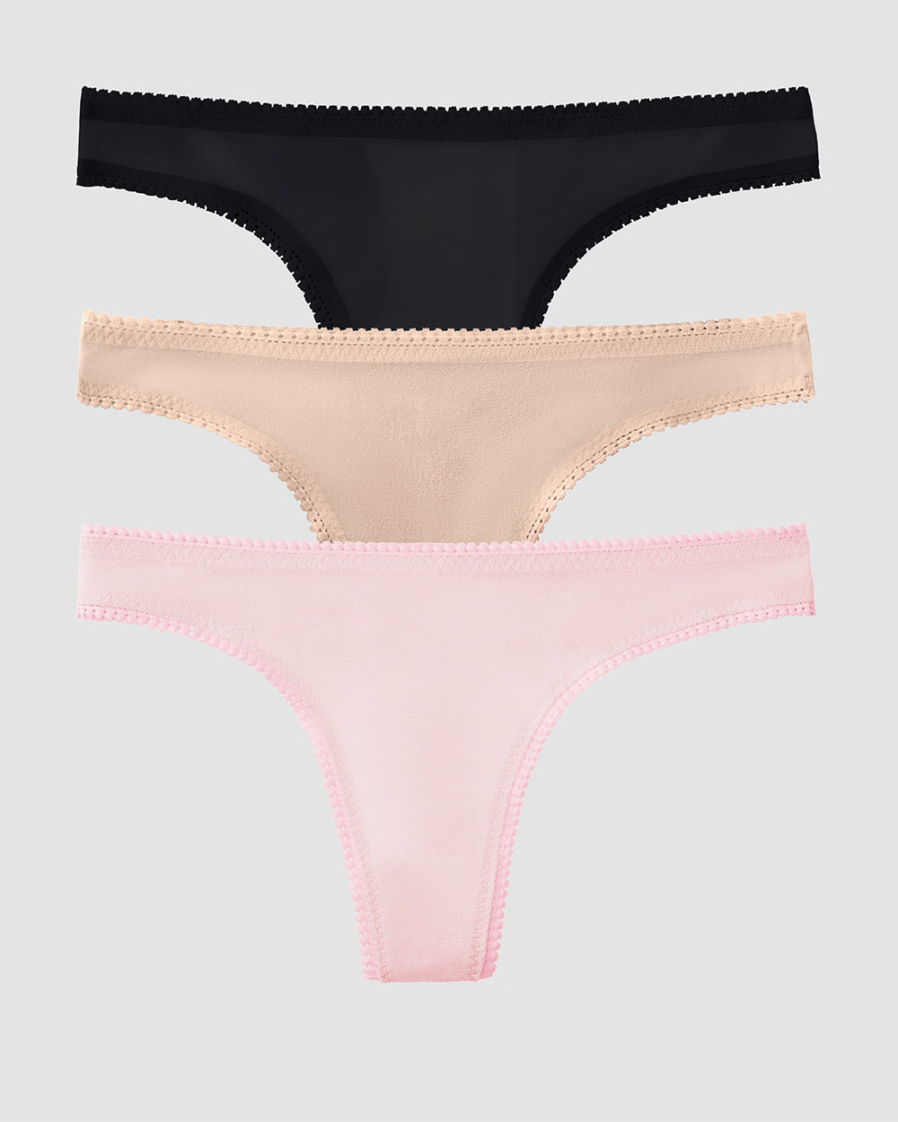Gossamer Mesh Hip G Thong Underwear 3 Pack - Black Champagne Peony