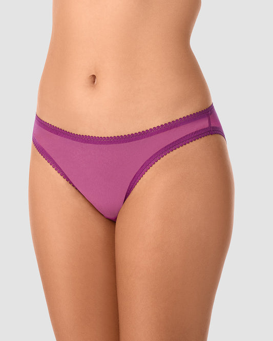 A lady wearing Gossamer Mesh Hip Bikini Underwear