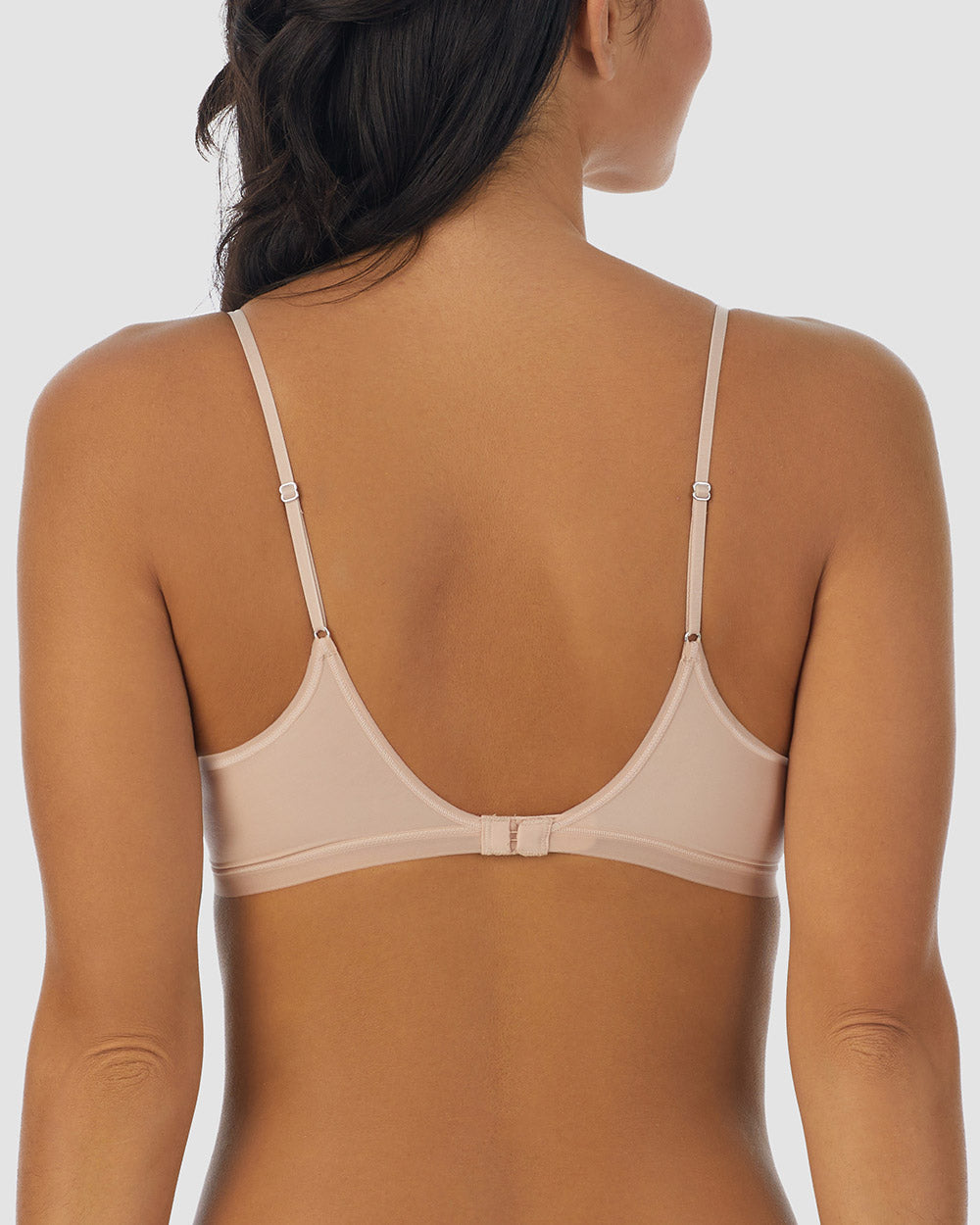 A lady wearing champagne Next to Nothing Micro T-Shirt Bra