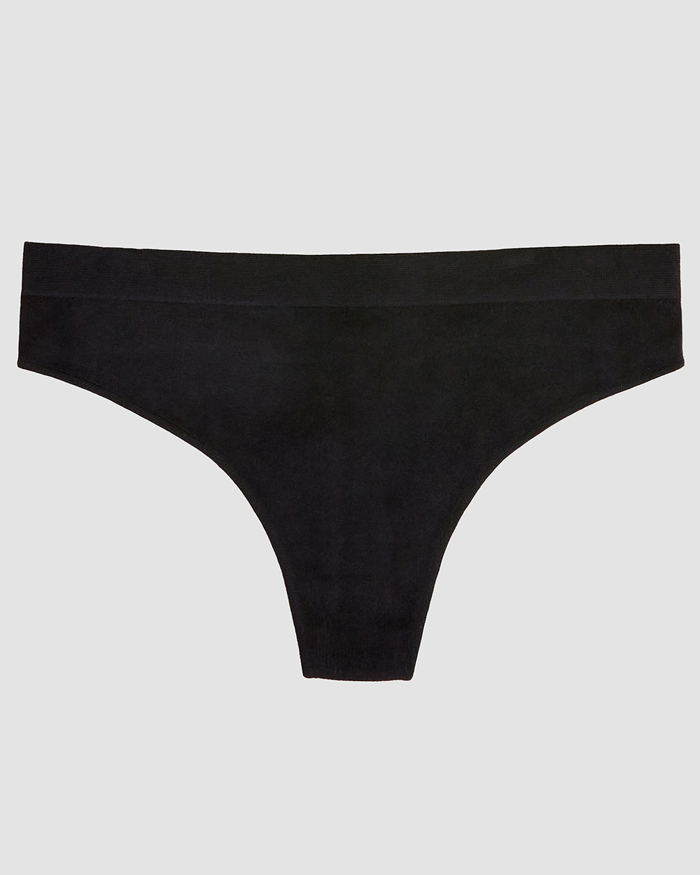 Black Cabana Cotton Seamless Thong Underwear
