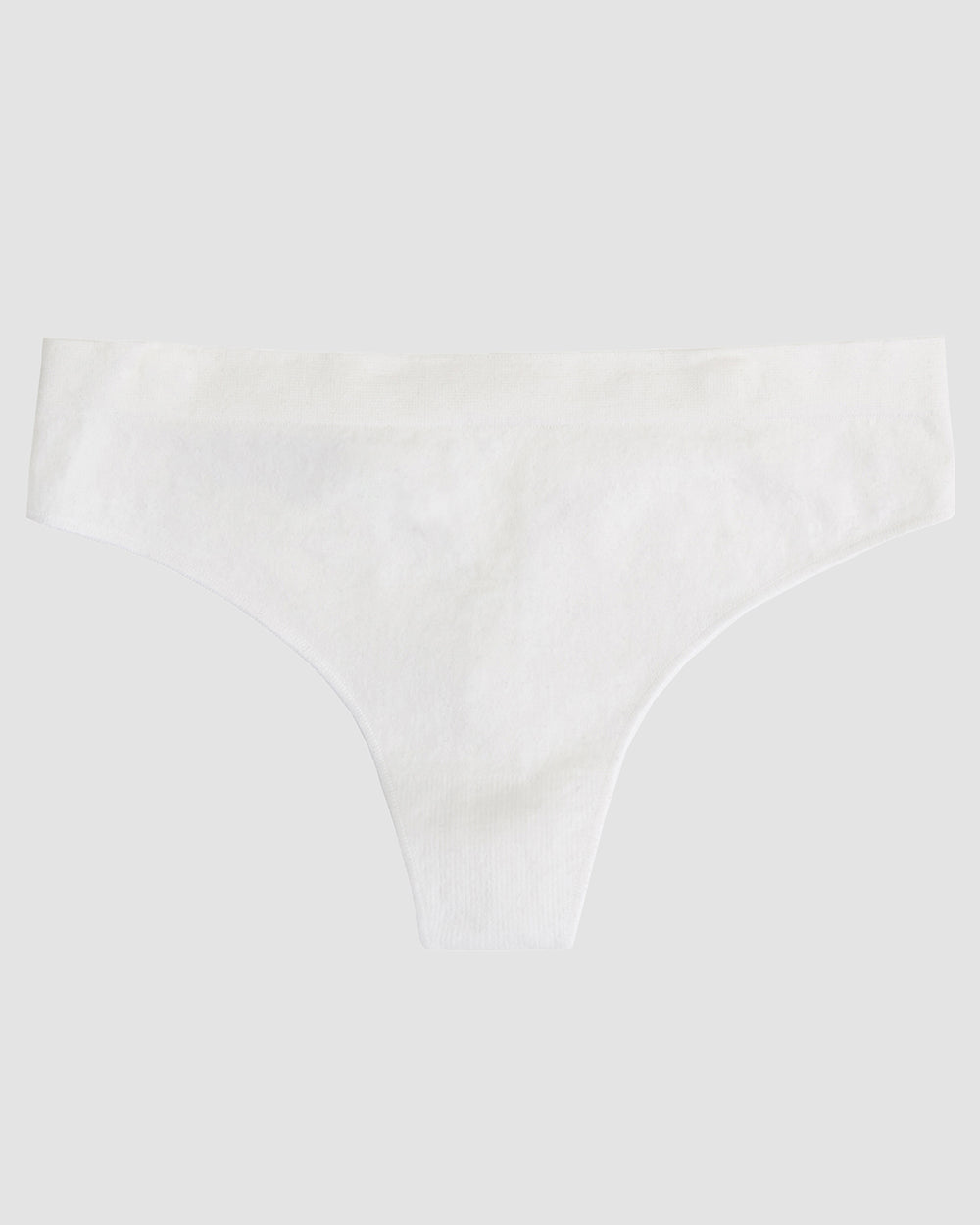 White Cabana Cotton Seamless Thong Underwear