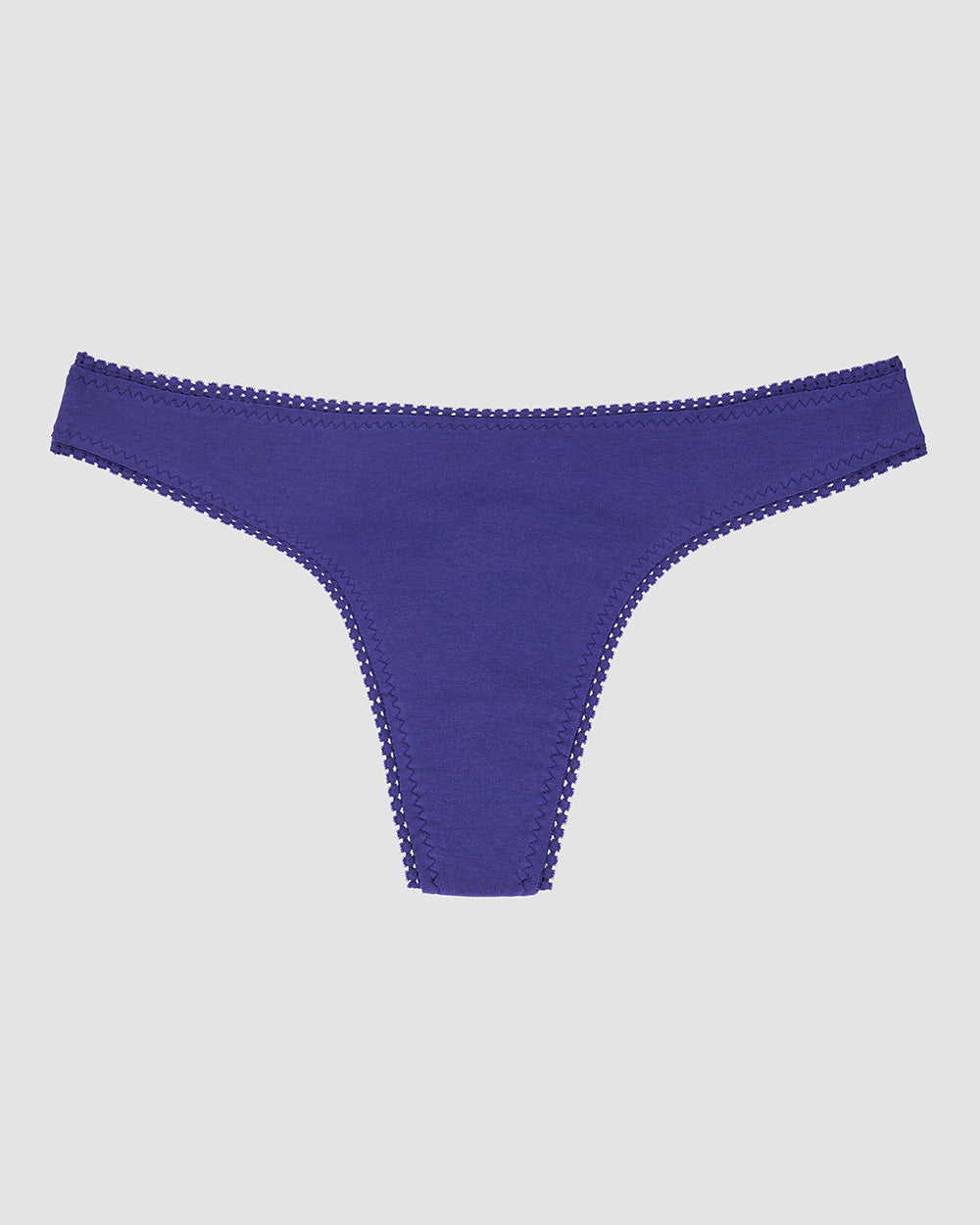 Cabana Cotton Hip G Thong Underwear - Deep Wisteria front view