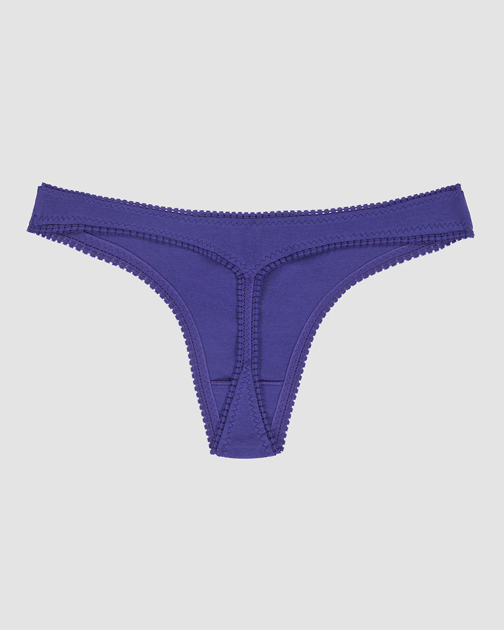 Cabana Cotton Hip G Thong Underwear - Deep Wisteria back view