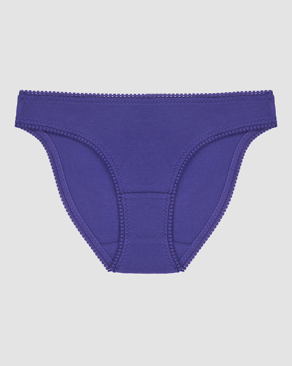 Cabana Cotton Hip Bikini Underwear - Deep Wisteria front view