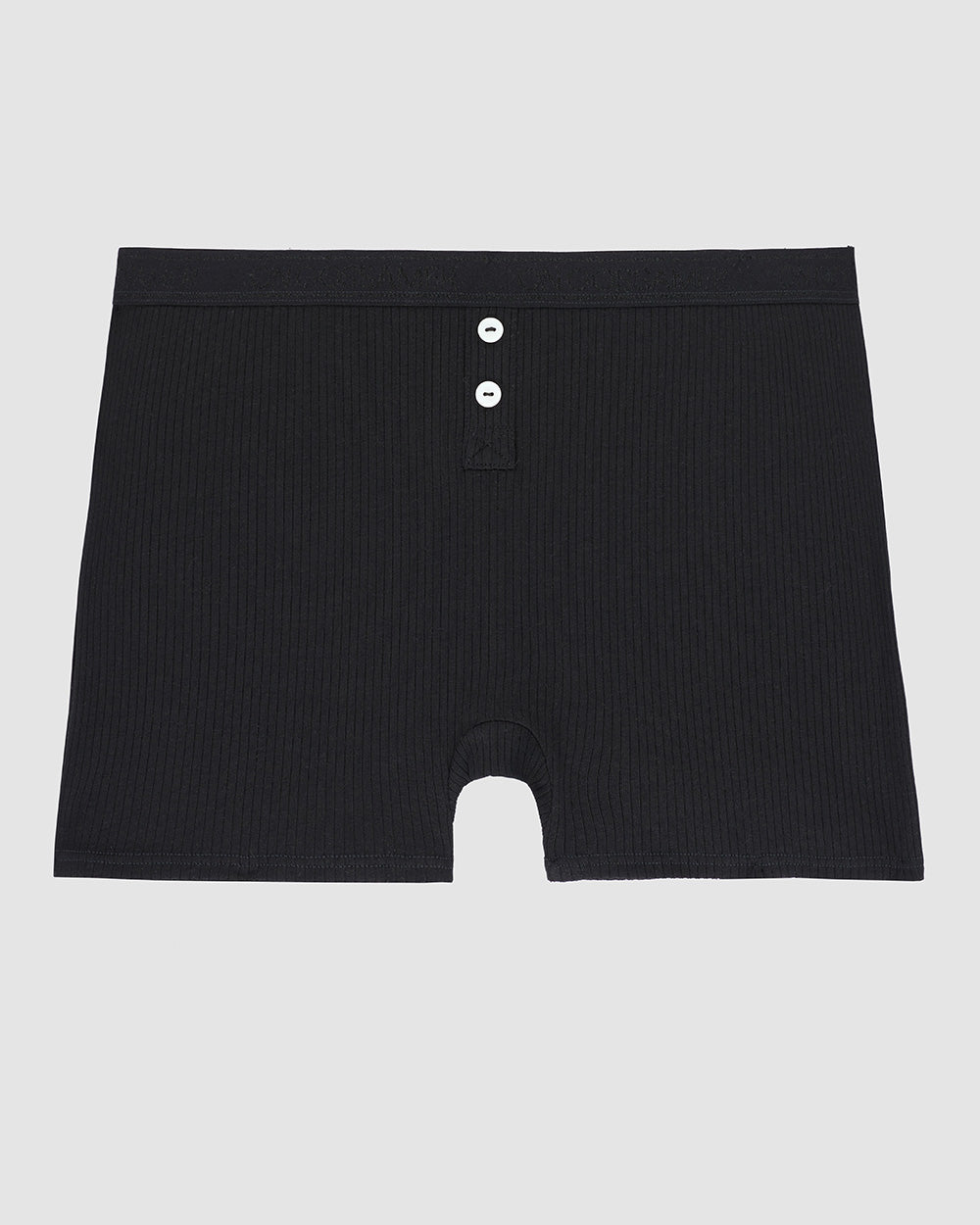 A black Cabana Cotton Rib Boxer