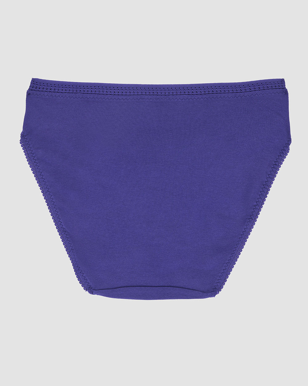 Cabana Cotton Hi Cut Brief Underwear - Deep Wisteria back view