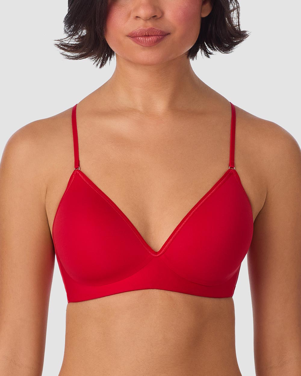 A lady wearing Next to Nothing Micro Wireless Bra closer look