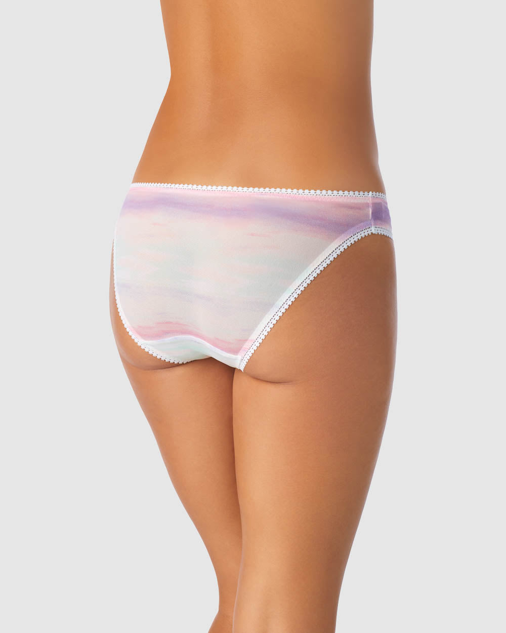 Triple Mesh Hip Bikini Underwear Sunset Stripe On Gossamer