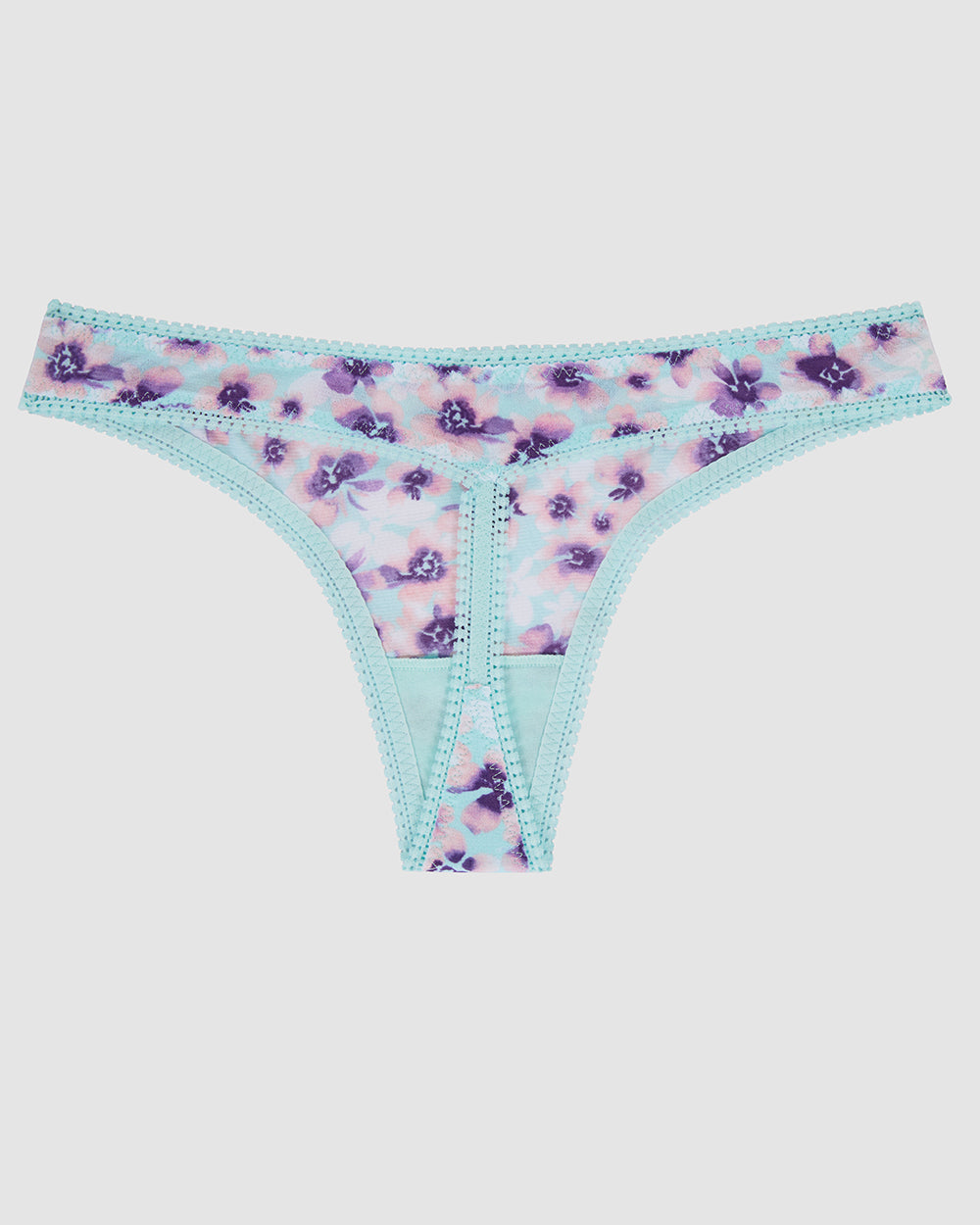 Floral dreams triple mesh hip g thong underwear.