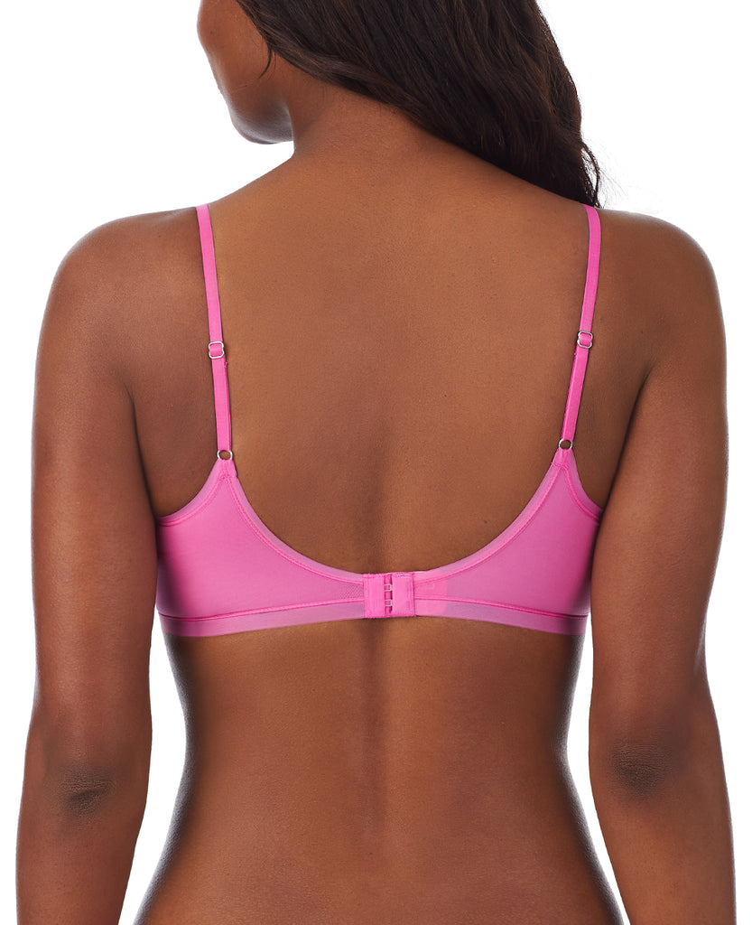 A lady wearing Bright Pink Next To Nothing Micro T-Shirt Bra 