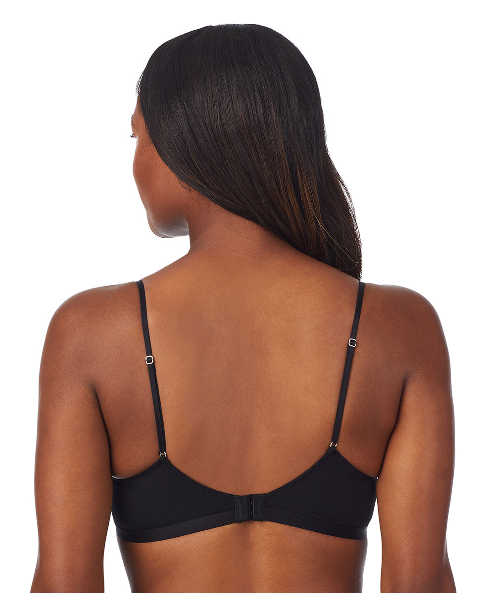 A lady wearing Black Next to Nothing Micro Wireless Bra