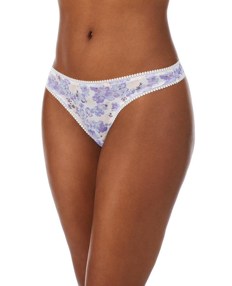 A lady wearing Soft Floral Light Breeze Triple Mesh Hip G Underwear
